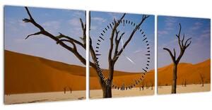 Obraz - Údolí smrti (s hodinami) (90x30 cm)