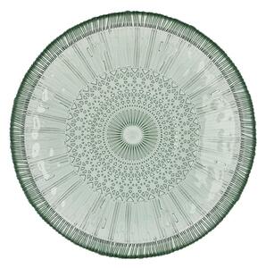 Zelený skleněný servírovací talíř ø 30 cm Kusintha – Bitz