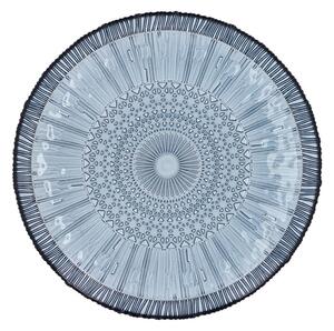 Modrý skleněný servírovací talíř ø 30 cm Kusintha – Bitz