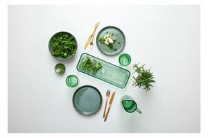 Zelený skleněný servírovací talíř 14x38 cm Kusintha – Bitz