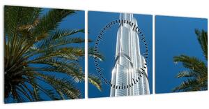 Obraz - Burj Khalifa (s hodinami) (90x30 cm)