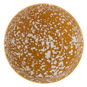 Oranžovo-bílá kameninová miska Bloomingville Carmel, ø 15,5 cm