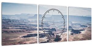 Obraz kaňonů, USA (s hodinami) (90x30 cm)