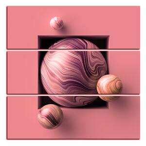 Obraz na plátně - Mramorové barevné kuličky - čtverec 388QC (75x75 cm)