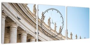 Obraz - Vatikán (s hodinami) (90x30 cm)