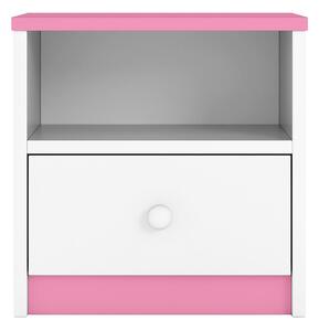 Babydreams | noční stolek | růžová/bílá