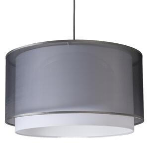 Moderní závěsná lampa se stínidlem černá / bílá 47/25 - Duo