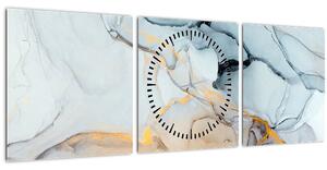 Obraz - Mramor (s hodinami) (90x30 cm)
