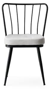 Bílo-černé kovové jídelní židle v sadě 2 ks Yildiz – Kalune Design