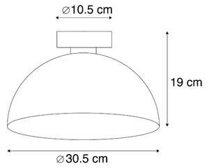 Stropní lampa bílá se stříbrem 30 cm - Magna Basic