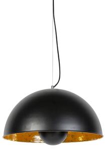 Průmyslová závěsná lampa černá se zlatem 50 cm - Magna Eglip