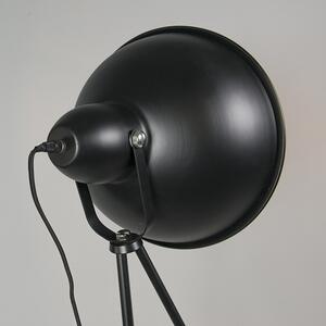 Stativová průmyslová stojací lampa černá se zlatem - Magna Basic 25