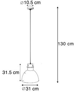 Venkovská závěsná lampa šedá - Dory