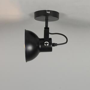 Průmyslové nástěnné a stropní svítidlo černé sklopné - Guida