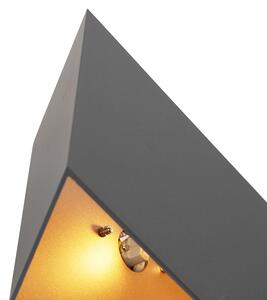 Nástěnná lampa skládací šedá s mědí