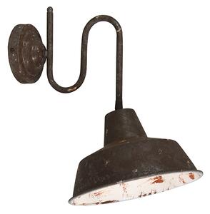 Vintage nástěnná lampa hnědá sklopná - továrna