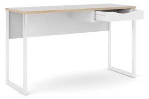 Bílý pracovní stůl Tvilum Function Plus, 130 x 48 cm