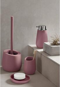 Růžový keramický toaletní kartáč Wenko Badi