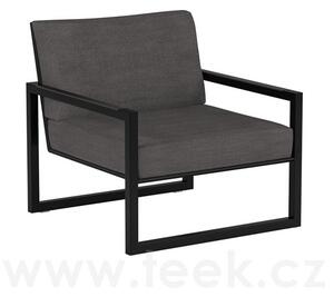Royal Botania Nízké křeslo Ninix, Royal Botania, 83x83x81 cm, rám hliník anthracite, výplet Batyline black