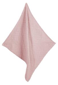 Růžová pletená dětská deka z bio bavlny 80x80 cm Lil Planet – Roba