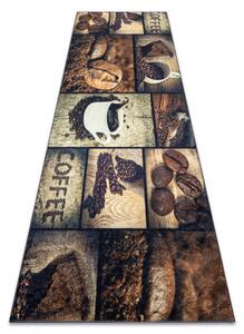 Makro Abra Kusový koberec vhodný k praní ANDRE 50090 Káva, do kuchyně, hnědý Rozměr: 80x200 cm