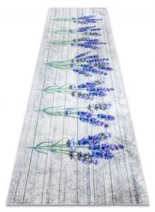 Makro Abra Kusový koberec vhodný k praní ANDRE 2716 Levandule šedý fialový Rozměr: 80x200 cm