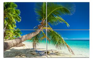Obraz na plátně - Pláž s palmami 184C (150x100 cm)