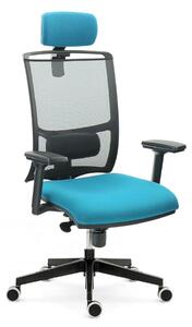 MULTISED kancelářská židle Friemd BZJ 397 nosnost 150 kg, Mechanika: Synchronní, Hlavová opěrka: Ano, Bederní opěrka: Ano, Područky: 3D PU, Kříž: Plastový černý, kolečka