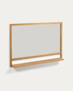 Nástěnné zrcadlo s poličkou s dřevěným rámem 100x70 cm Taciana – Kave Home