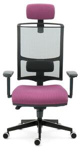 MULTISED kancelářská židle Friemd BZJ 397 nosnost 150 kg, Mechanika: Synchronní, Hlavová opěrka: Ano, Bederní opěrka: Ano, Područky: 3D PU, Kříž: Plastový černý, kolečka