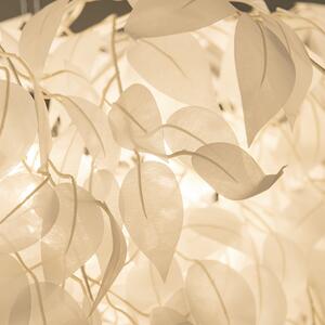 Romantická závěsná lampa bílá s listy - Feder