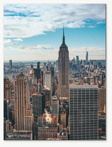 Panorama New Yorku s Empire State Building – Jednodílný obraz, 30 × 40 cm
