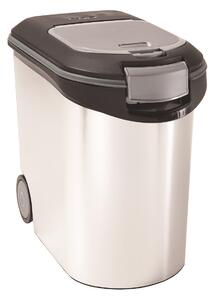 Curver PET 214476 Kontejner na krmivo 12kg, stříbrný