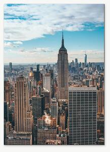 Panorama New Yorku s Empire State Building – Jednodílný obraz, 50 × 70 cm
