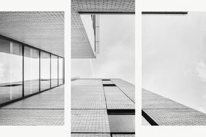 Geometrie moderní architektury – Třídílný obraz B, 90 × 60 cm
