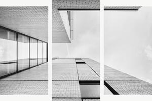 Geometrie moderní architektury – Třídílný obraz B, 120 × 80 cm