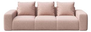 Světle růžová pohovka z textilie bouclé 287 cm Feiro – MESONICA