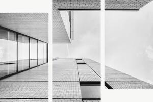 Geometrie moderní architektury – Třídílný obraz C, 120 × 80 cm