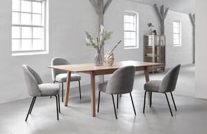 Růžová sametová jídelní židle Unique Furniture Creston