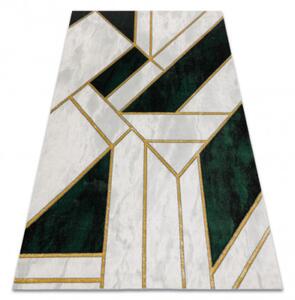 Koberec EMERALD exkluzivní 1015 glamour, styl marmur, geometrický lahvově zelený/zlatý
