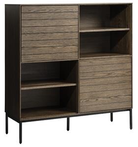 Tmavě hnědá komoda Unique Furniture Modica 122 x 45 cm