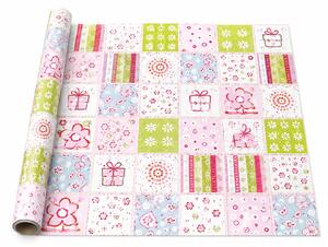 Dárkový balicí papír patchwork – barevný, 5 × 0,7 m 8000021-1