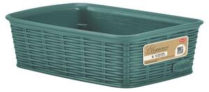 STEFANPLAST Košík Elegance S, 20x14x6, zelenošedý