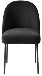 Černá sametová jídelní židle Unique Furniture Creston