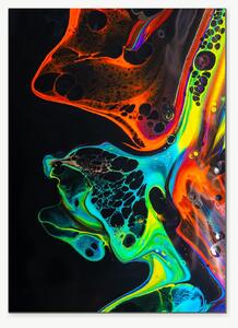 Neonové proudění barev – Jednodílný obraz, 50 × 70 cm