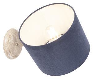 Nástěnná svítilna s kapucí 20 cm béžová s modrou - Combi Classic