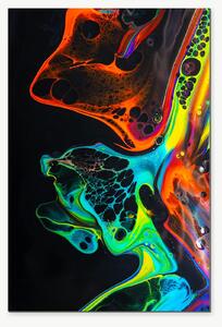 Neonové proudění barev – Jednodílný obraz, 40 × 60 cm