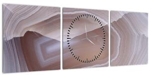 Obraz - Mramorový achát (s hodinami) (90x30 cm)