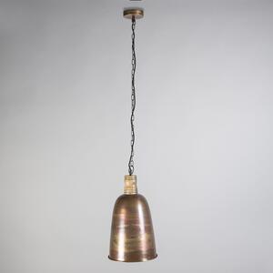 Vintage závěsná lampa měděná se zlatem - Burn 1