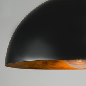 Industriální závěsná lampa černá se zlatem 35 cm - Magna Eco